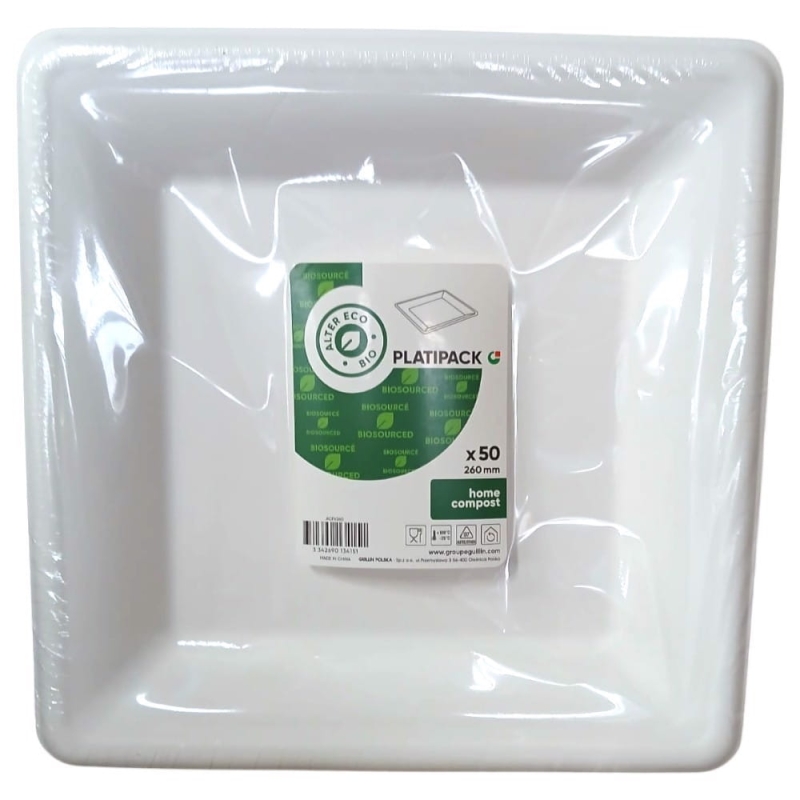 Talerz kwadratowy pulpa 26x26cm ACFV260 Guillin