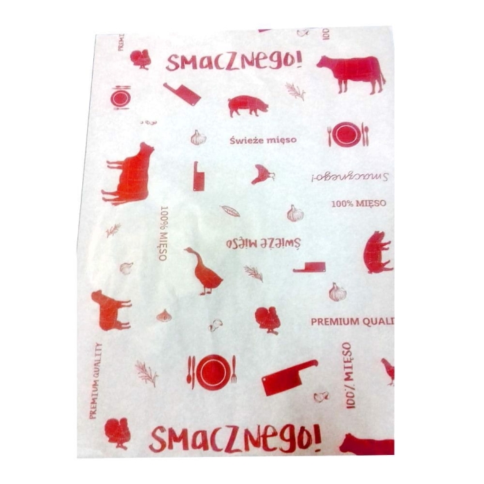 Papier pakowy foliowany PE22+8 30x40 wędliny 1000szt Kiel-Pak