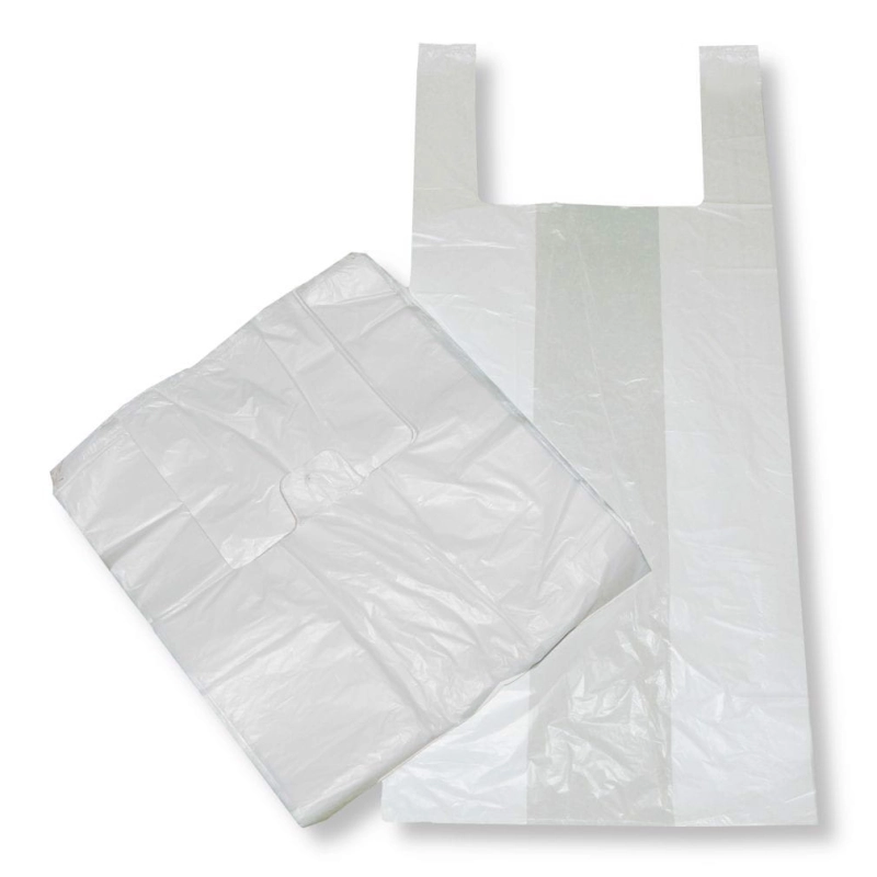 Reklamówka 25x43 HDPE biała 12 mic