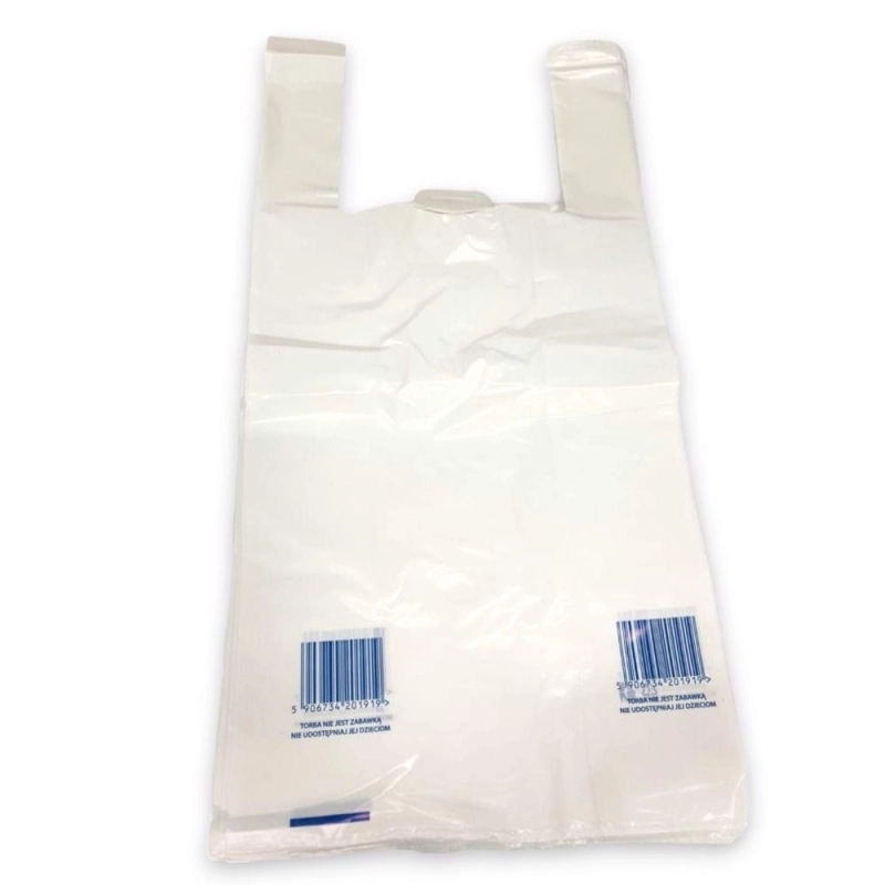 Reklamówka 30x55 HDPE biała 40mic.