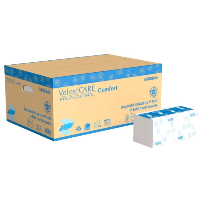Ręcznik papierowy ZZ 25x23 Velvet V-fold 5600044