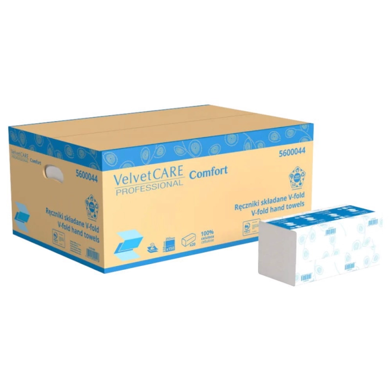 Ręcznik papierowy ZZ 25x23 Velvet V-fold 5600044