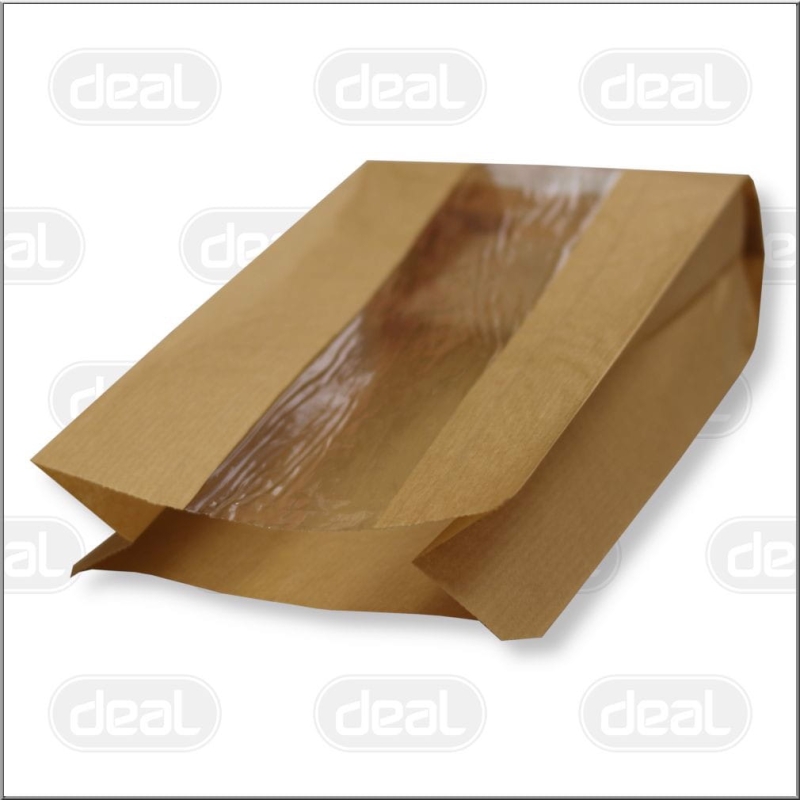 Torebka papierowa chleb 28x15/7 okienko 1000szt