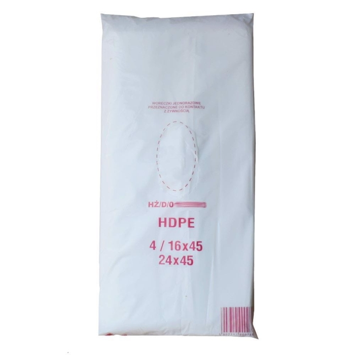Torebki woreczki HDPE 16x45/4 cm 7mic
