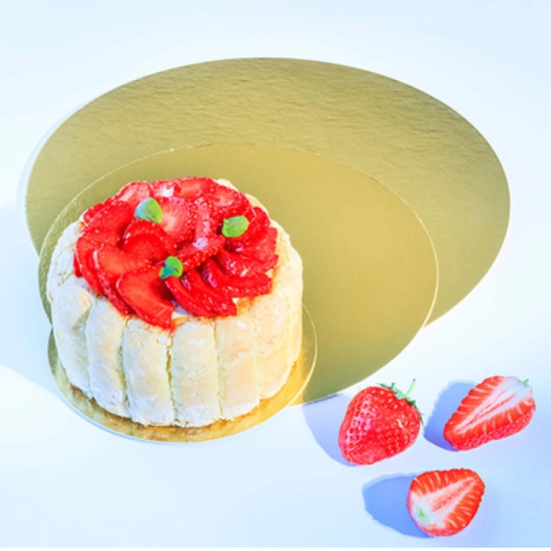 Podkładka pod tort 20cm złota czarna Guillin WSRON20SU