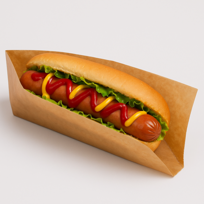 Koperta na Hot-Dog 220x75 kraft foliowana 200szt Kiel-Pak