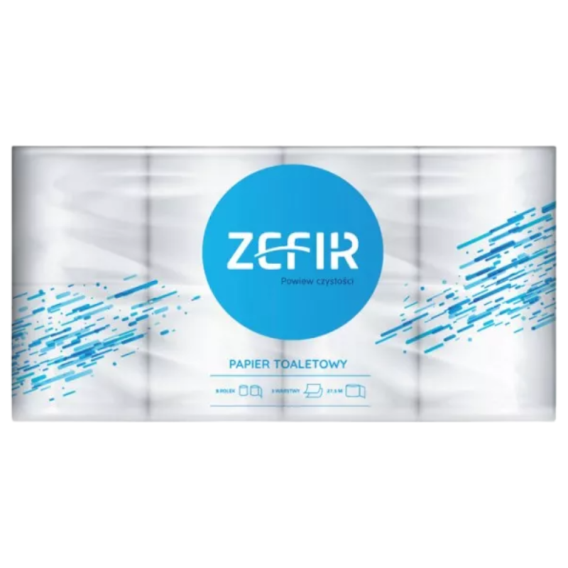 Papier toaletowy Zefir celuloza biały 3warstwy 27mb