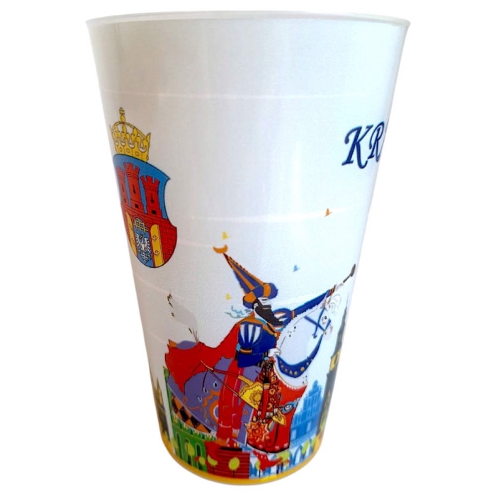 Kubek 400 ml wielokrotnego użytku PP nadruk Kraków