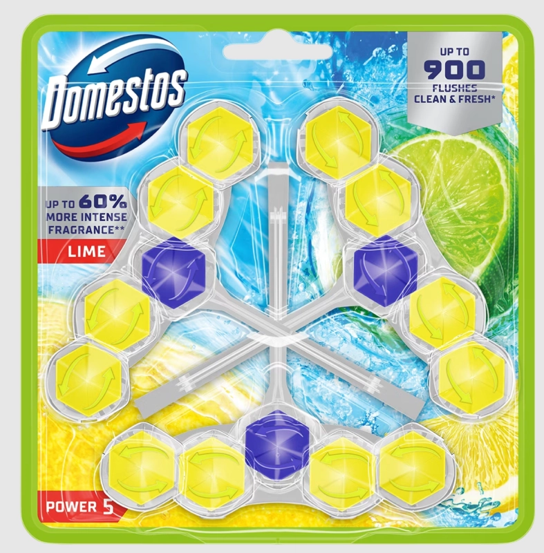 Domestos Power 5 Lime 3x50g kostka toaletowa_1