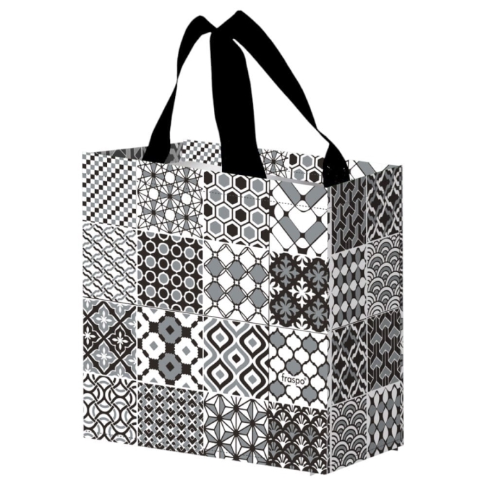 Torba na zakupy 10L 25x15x27 Dekor Mozaika 1szt czarna