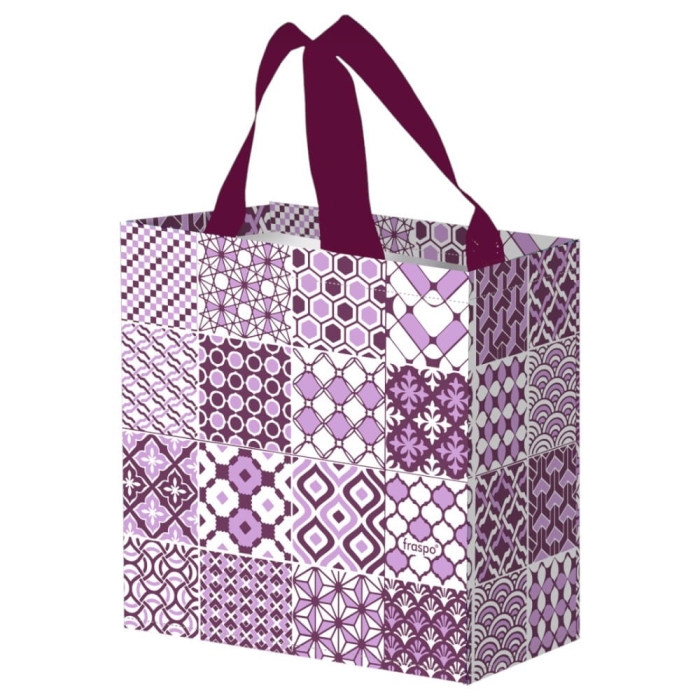 Torba na zakupy 10L 25x15x27 Dekor Mozaika 1szt fioletowa