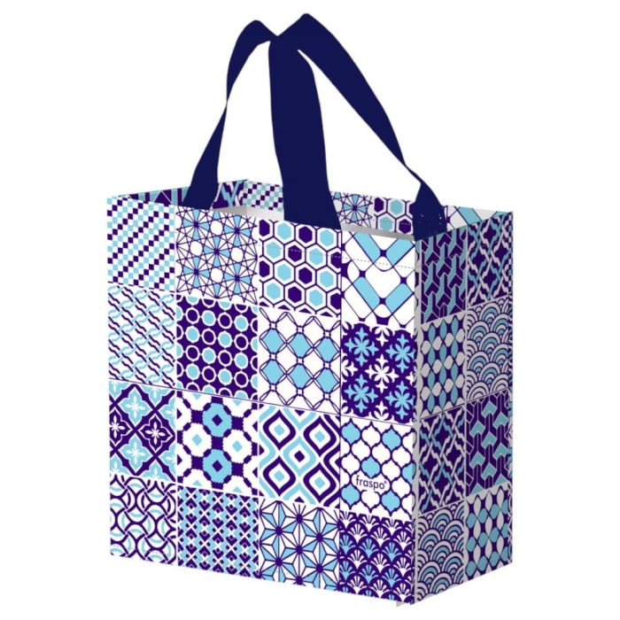 Torba na zakupy 10L 25x15x27 Dekor Mozaika 1szt granatowa