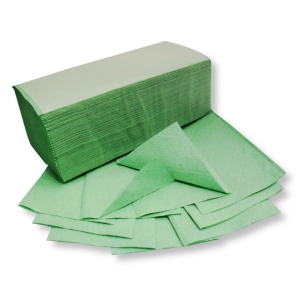 Ręcznik papierowy ZZ typ V zielony 4000 1 karton -1