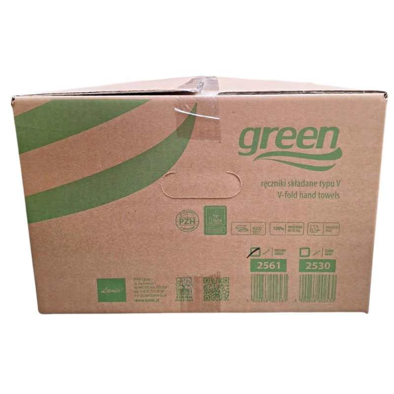 Ręcznik papierowy ZZ typ V zielony 4000 1 karton -2
