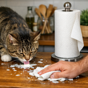 ręcznik papierowy kot rozchlapane mleko.png