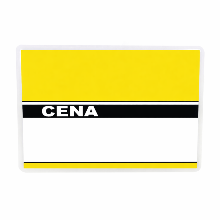Cenówki laminowane do wędlin duże 80x110 mm żółte_1
