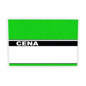 Cenówki laminowane do wędlin duże 80x110 mm zielone_1