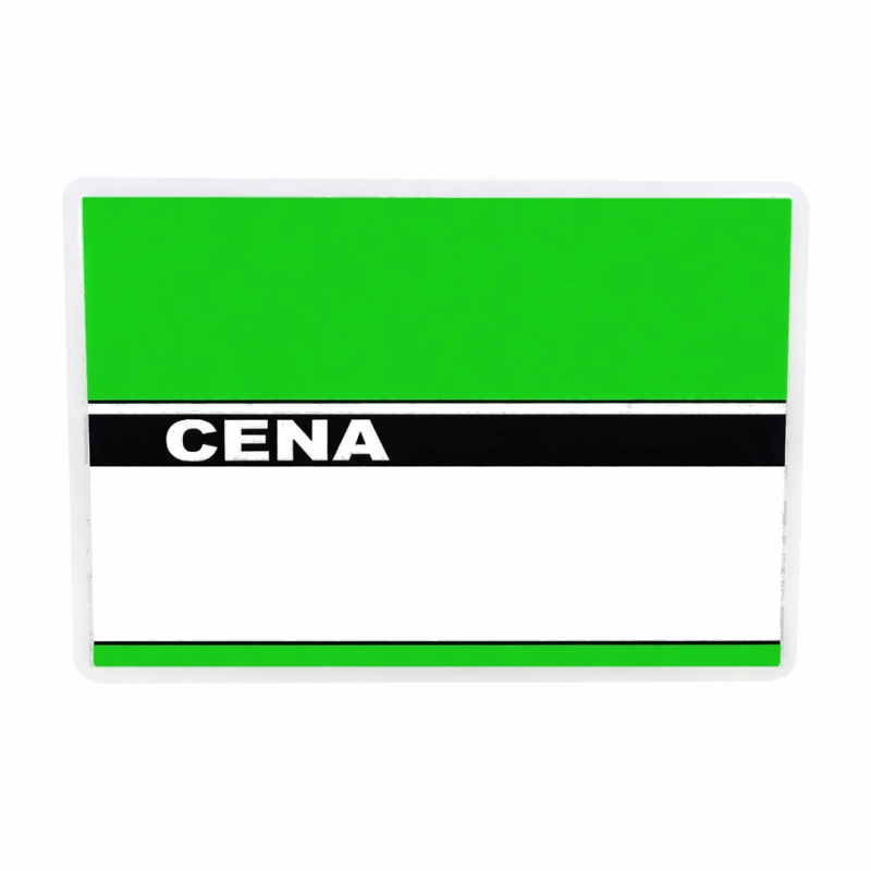 Cenówki laminowane do wędlin duże 80x110 mm zielone_1
