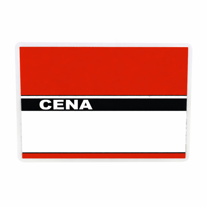 Cenówki laminowane do wędlin duże 80x110 mm czerwone_1