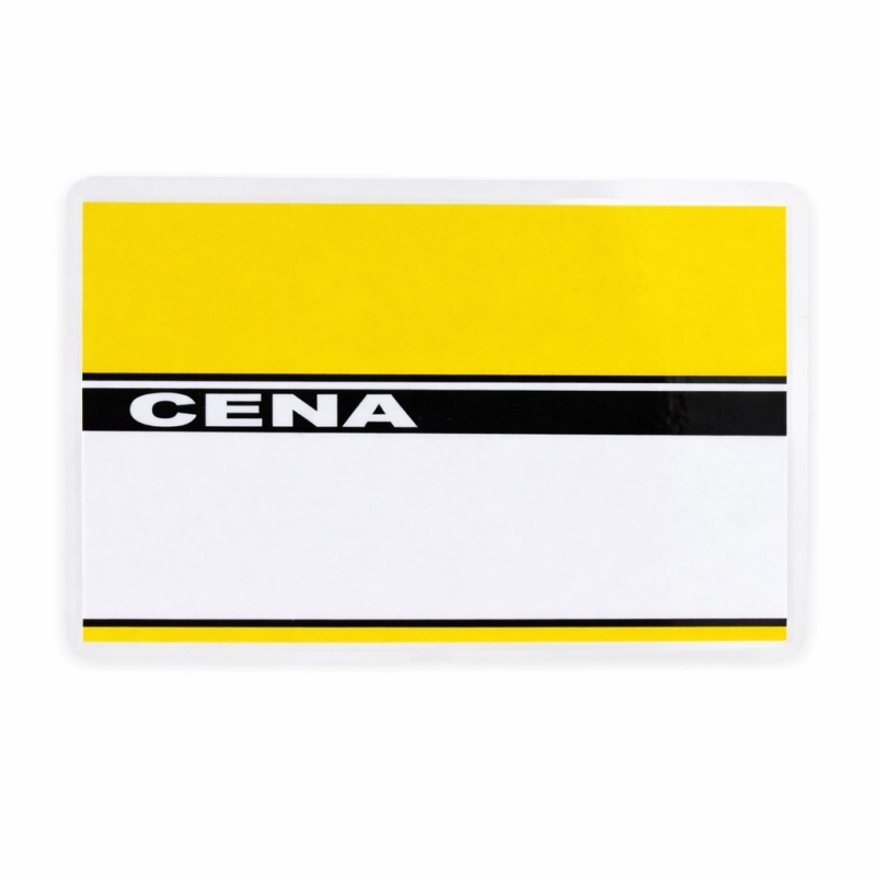 Cenówki laminowane do wędlin małe 60x95 mm żółte_1