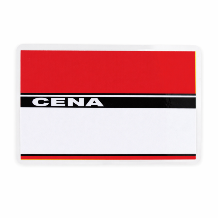 Cenówki laminowane do wędlin małe 60x95 mm czerwone_1