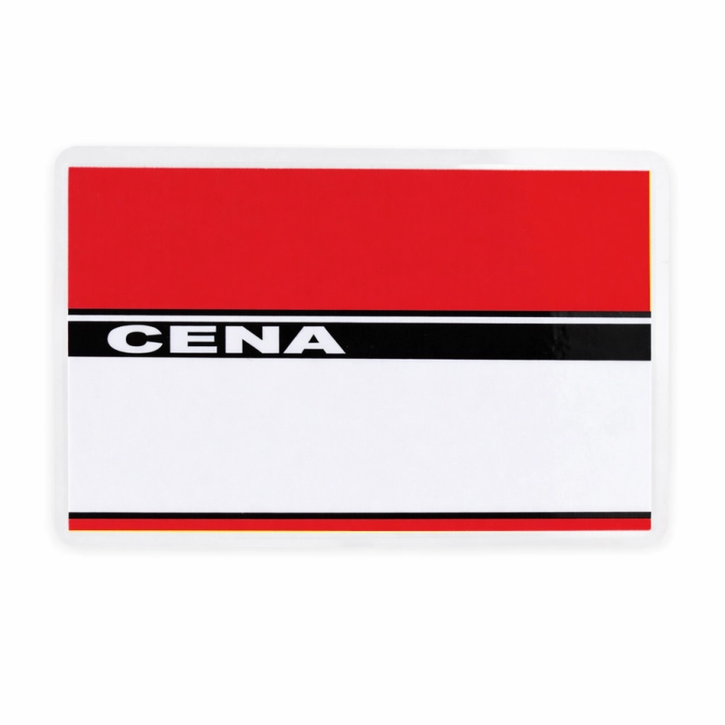Cenówki laminowane do wędlin małe 60x95 mm czerwone_1