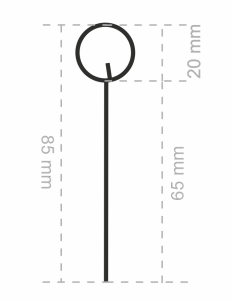 Szpilki do cenówek galwanizowane 8,5 cm 1,6 mm 16885-2