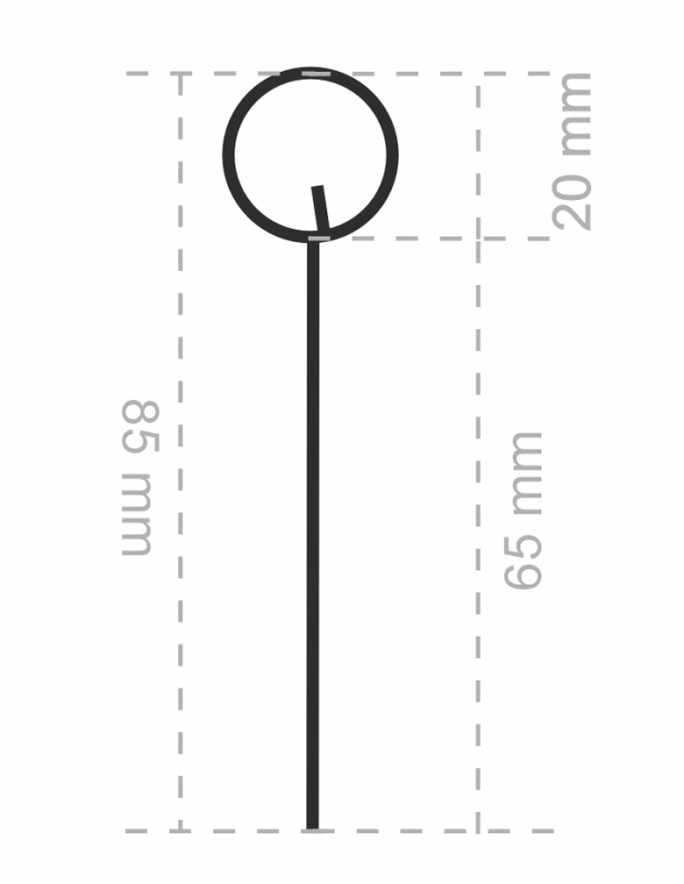 Szpilki do cenówek galwanizowane 8,5 cm 1,6 mm 16885-2