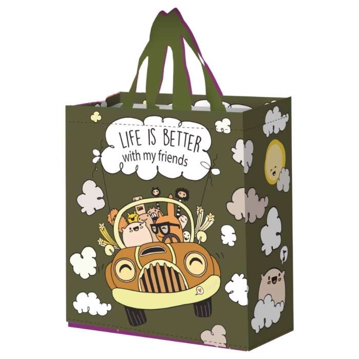 Torba na zakupy 14L 30x14x33 Wesoły Samochodzik 1szt moro
