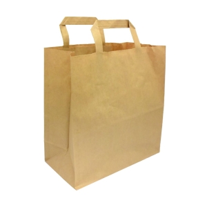 Torba papierowa z uchem 26x17x26cm 250szt brąz