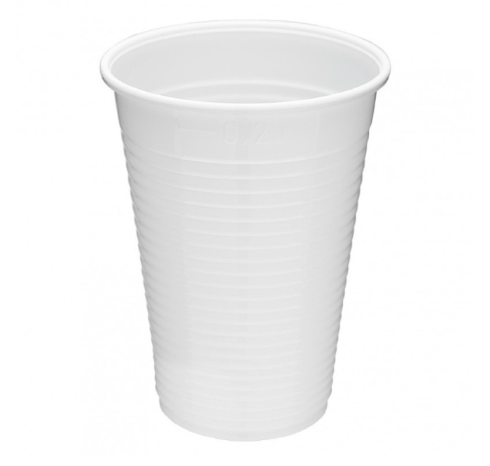 Kubek plastikowy 200ml biały PP 1864