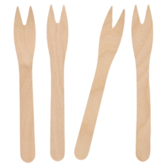 Widelczyki do przekąsek drewniane 12,1 cm Pure 500 szt Papstar