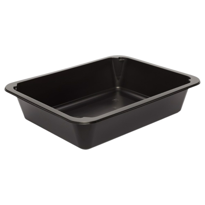 Tacka do zgrzewu 224x178x50 czarna 1540ml PP 256 szt Paccor