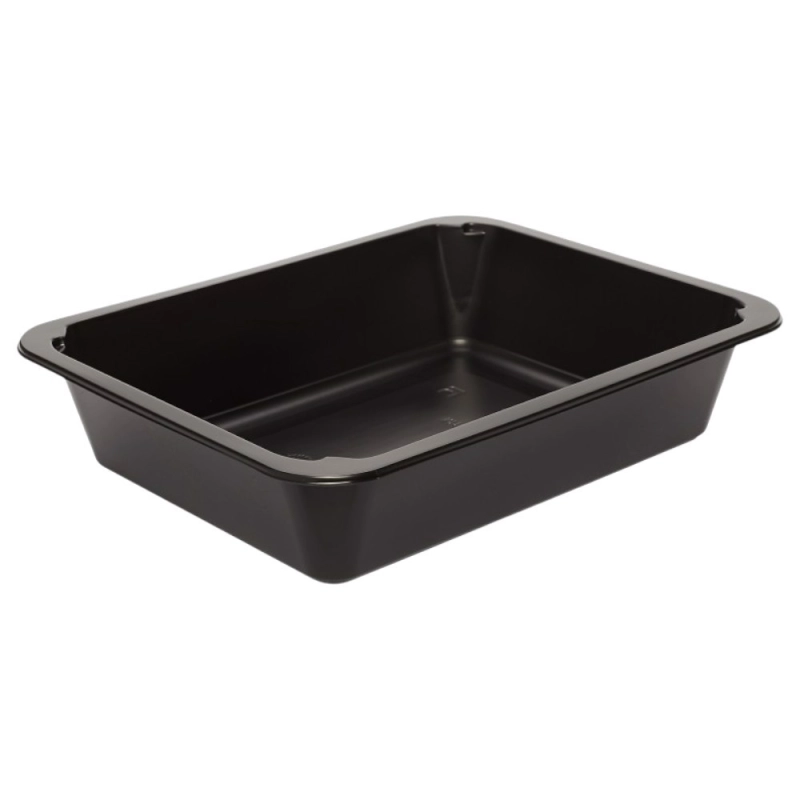 Tacka do zgrzewu 224x178x50 czarna 1540ml PP 256 szt Paccor