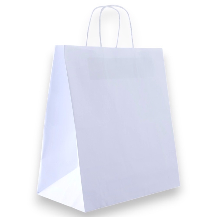 Torba papierowa biała 30x17x34cm ucho skręcane 1 szt Enjoy be Eco