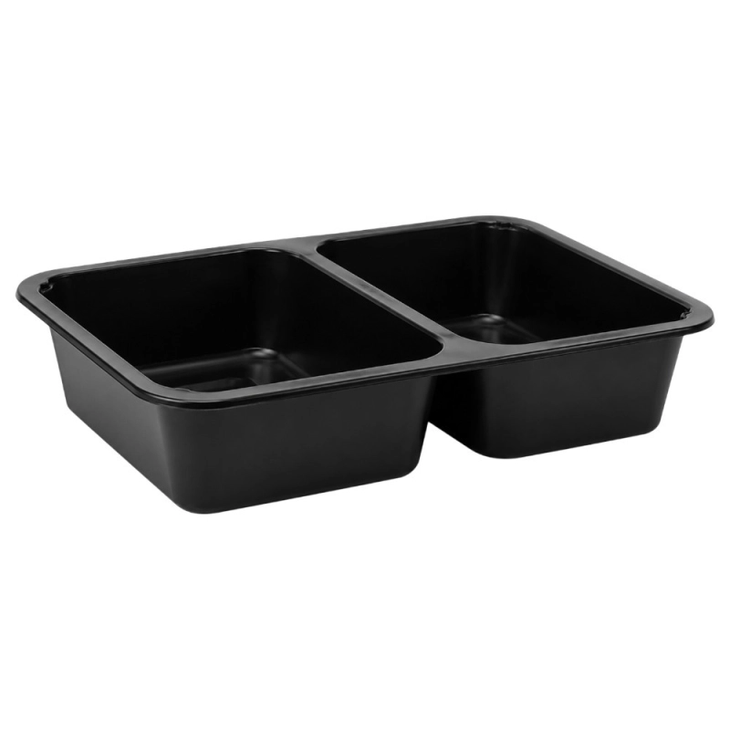 Tacka do zgrzewu 227x178x50 czarna dwudzielna PP 256 szt Paccor