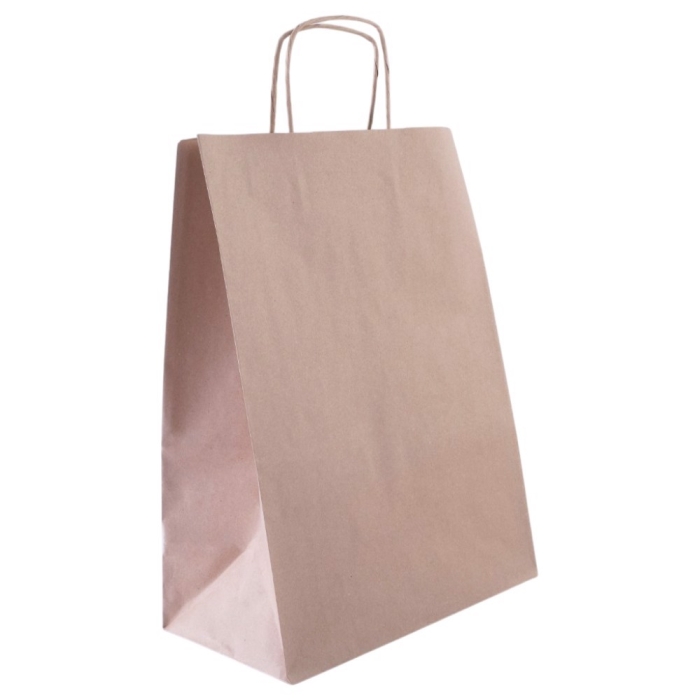 Torba papierowa 30x17x42cm brązowa ucho skręcane 1 szt Enjoy be Eco