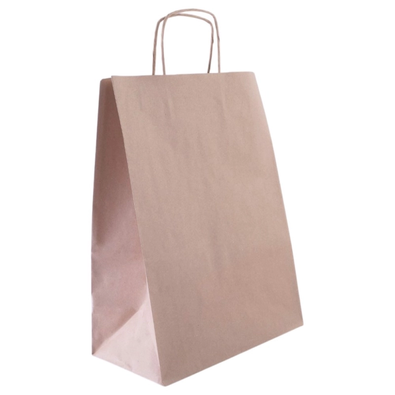 Torba papierowa 30x17x42cm brązowa ucho skręcane 1 szt Enjoy be Eco