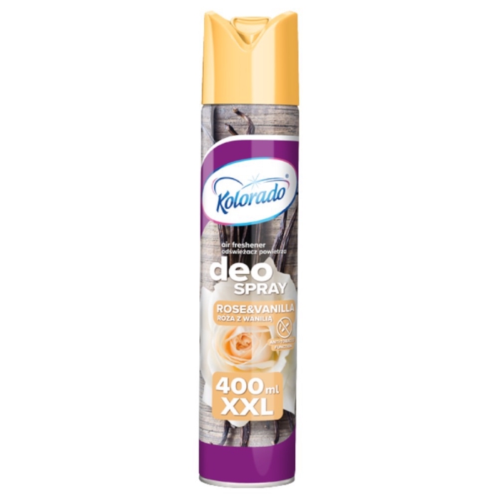 odświeżacz Kolorado Deo Spray Rose Vanilla Anti-Tobacco 400 ml