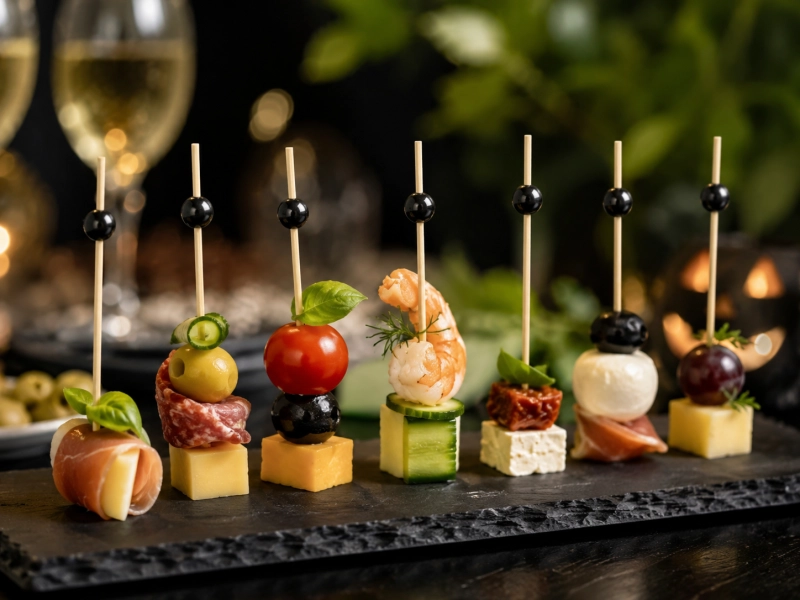 Patyczki bambusowe do Fingerfood 12,5cm Black Pearl 250 szt Papstar-3