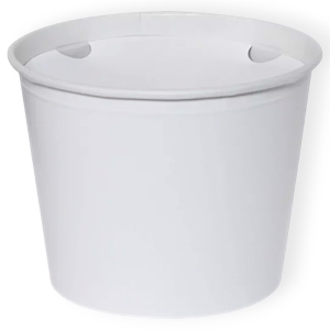 Kubełek papierowy biały z przykrywką 2600 ml 216 szt.