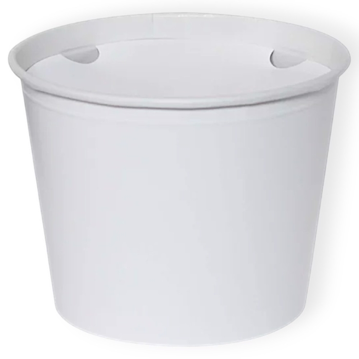 Kubełek papierowy biały z przykrywką 2600 ml 216 szt.