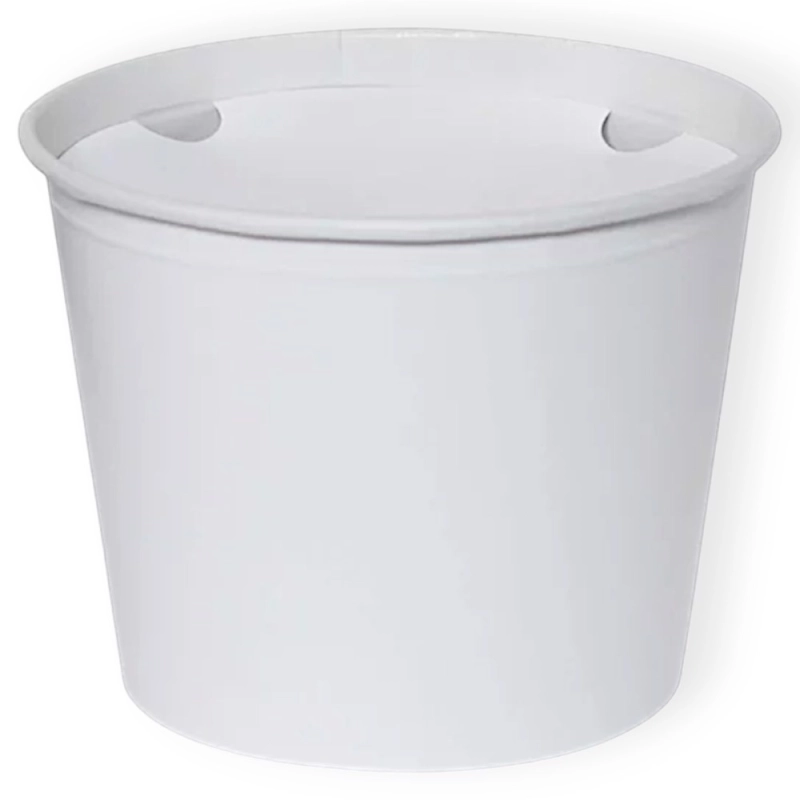 Kubełek papierowy biały z przykrywką 2600 ml 216 szt.