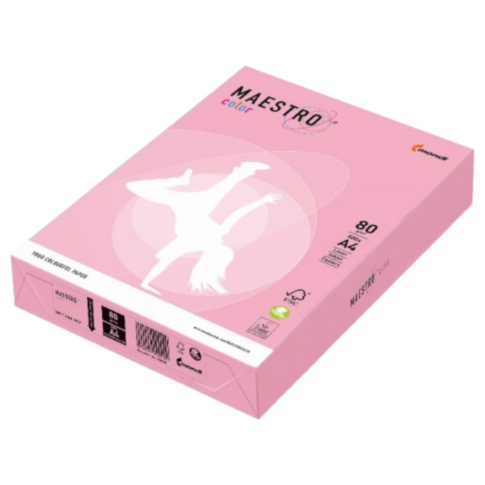 Papier ksero różowy A4 80 g Maestro 1 ryza