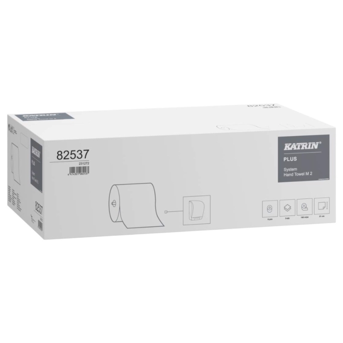 Katrin Plus System M ręcznik papierowy 2-war 160m 6 rolek-karton