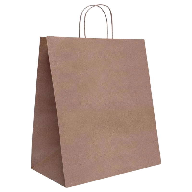 Torba papierowa brązowa z uchem skręcanym 30x17x34 cm