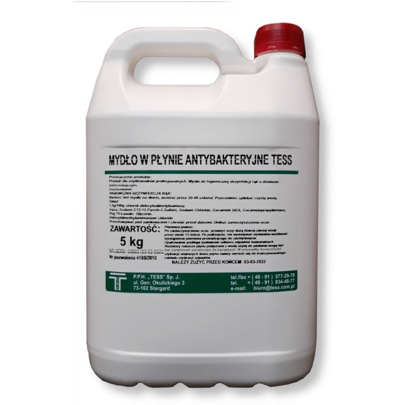 Mydło Bakteriobójcze W Płynie Tess 5L 1Szt