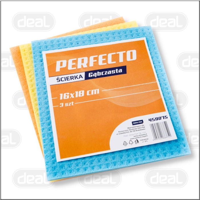 Ściereczka gąbczasta Perfecto 3szt