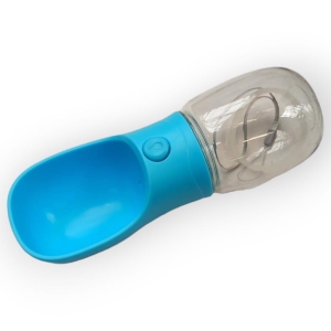 Przenośna Butelka Na Wodę Dla Psa 350Ml Niebieska