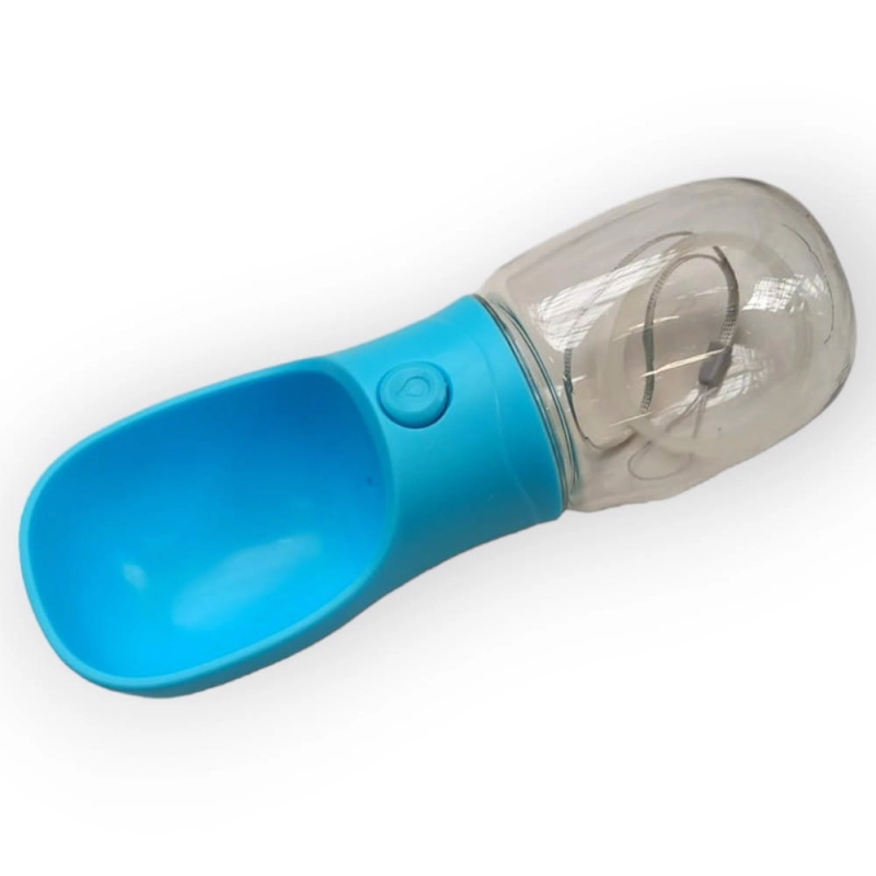 Przenośna Butelka Na Wodę Dla Psa 350Ml Niebieska